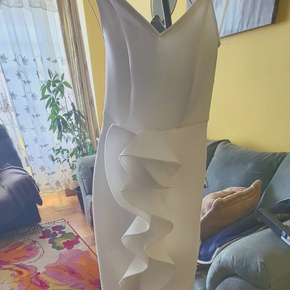 Brand new party dress,white color  may be  for wedding, size s